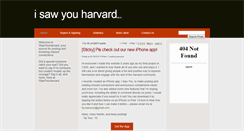 Desktop Screenshot of isawyouharvard.com